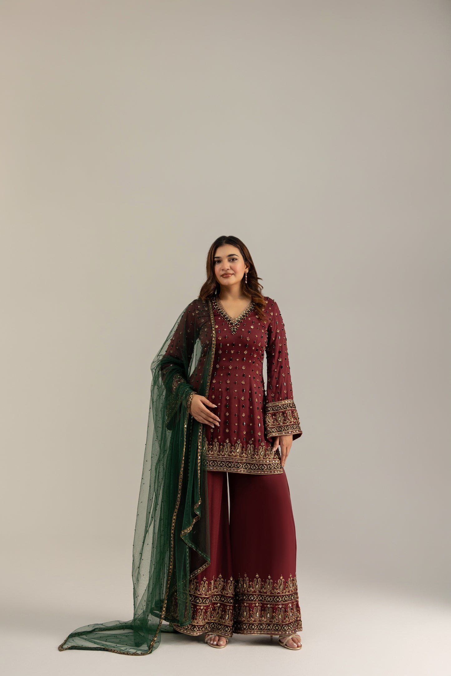 Regal Maroon Suit Set